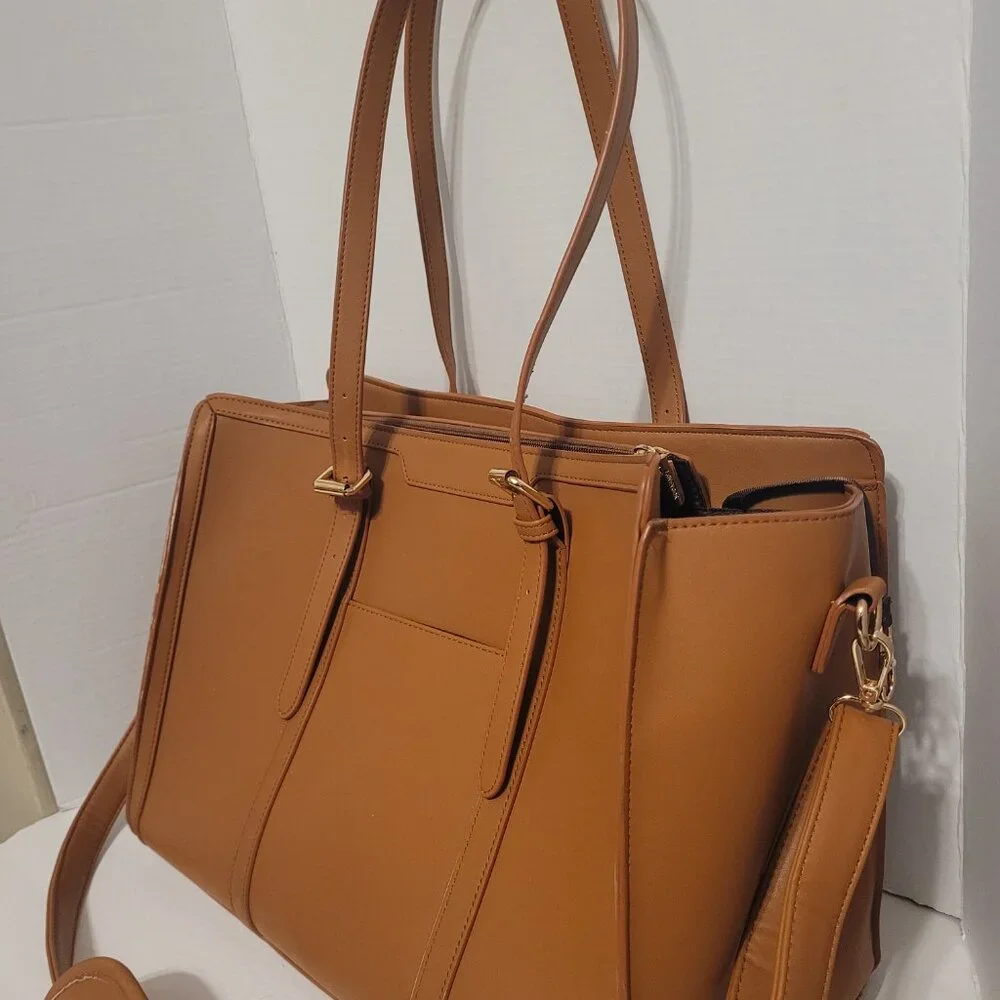 Lovelook Laptop Bag for Women Lightweight PU Laptop Tote Bag, Large Capacity...